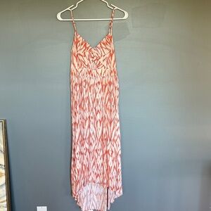 Nine West Coral and Cream Textured Dress